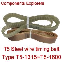 Steel wire Closed Loop Timing Belt PU Width10/15/20mm  T5-1315 1380 1400 1410 1440 1465 1500 1520 1600 Belts