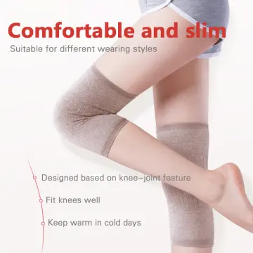 Medical Grade Arthritis Over Knee Leg Long Compression Sleeve Cashmere Wool  Knee Padded Leg Warmers Winter Knee Thigh Calf Shin Brace Support, 1 Pair