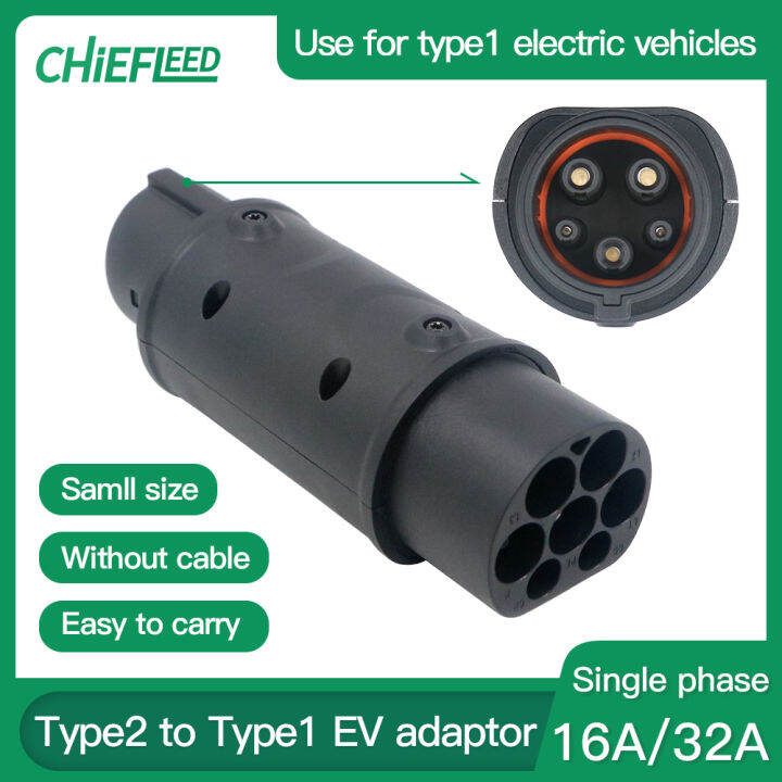 Type 2 to Type 1 EV Charger Male to Female IEC 62196 To SAE J1772 EV ...