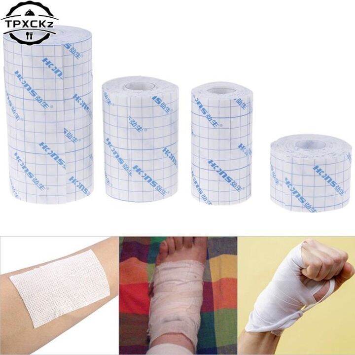 1-x-medical-non-woven-tape-waterproof-adhesive-breathable-patches-bandage-first-aid-hypoallergenic-wound-dressing-fixation-tape