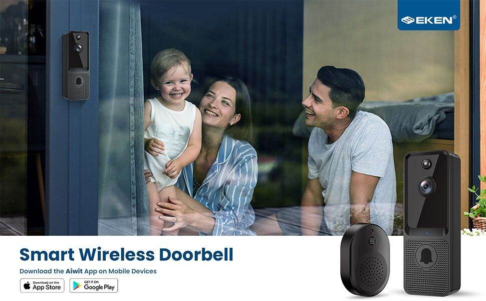 Aiwit Smart Life Smart Video Doorbell Outdoor Wireless Door Bell WiFi