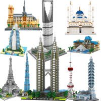 City Architecture Mini Blocks Model Building Burj Khalifa London Eiffel Tower Big Ben Notre Dame Micro Bricks Expert Set Pyramid