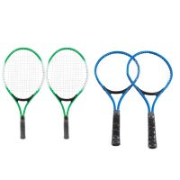 Iron Alloy Children Tennis Racket Beginner Practice Racquet Accessory with Ball and Carry Bag