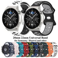 ﹍ 20mm 22mm zespół do Samsung Galaxy zegarek 4 46mm/42mm Amazfit GTR GTS Imilab YAMAY silikonowa bransoletka Huawei GT2/GT3 Pro 46 pasy