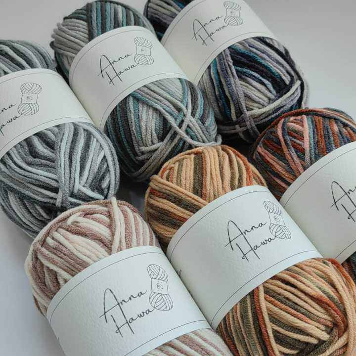 Oh Mac Ow 5 ply mix color yarn milk cotton yarn 50g per roll Lazada