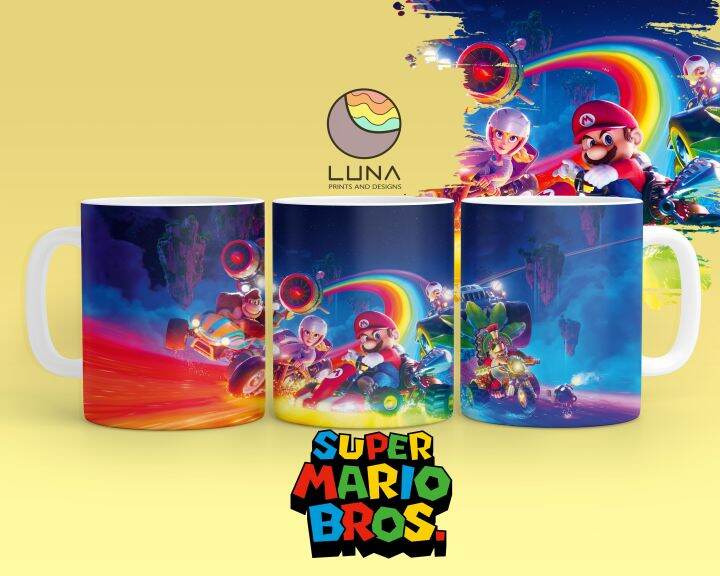 Super Mario Bros Movie Coffee Mug Collection ( Princess Peach, Luigi ...