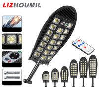 LIZHOUMIL Led Solar Street Light 3 Row Super Bright Motion Sensor Remote Control Outdoor Strong Light Flood Lamp