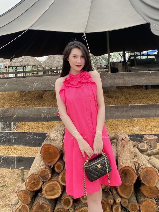 Váy yếm nhung vai bèo màu hồng  Lovekids  LOVEKIDSVN  Vietnamese  Children Clothing Brands
