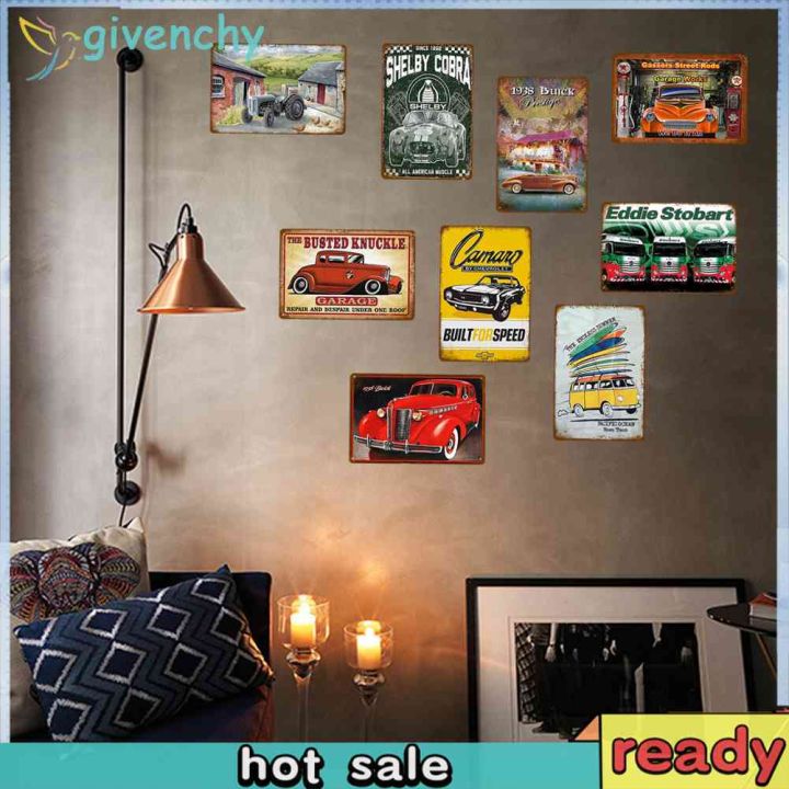 old-newspaper-style-tin-poster-sign-vintage-car-stickers-metal-plate-signs-retro-garage-man-cave-decoration-accessories-plaques