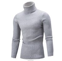 2021ZOGAA Autumn Winter Mens Sweater Mens Knitted Turtleneck Pullovers Solid Twist Bottoming Slim Sweater Male High-necked Jumpers