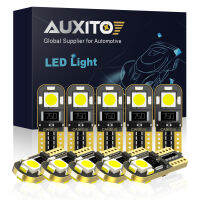 AUXITO 10Pcs Canbus T10 Led W5W ไม่มีข้อผิดพลาด2825จอดรถ Light ไฟสัญญาณเลี้ยวหลอดไฟไฟข้างสำหรับ Bmw E46 E90 F30 E60 3 Series X5