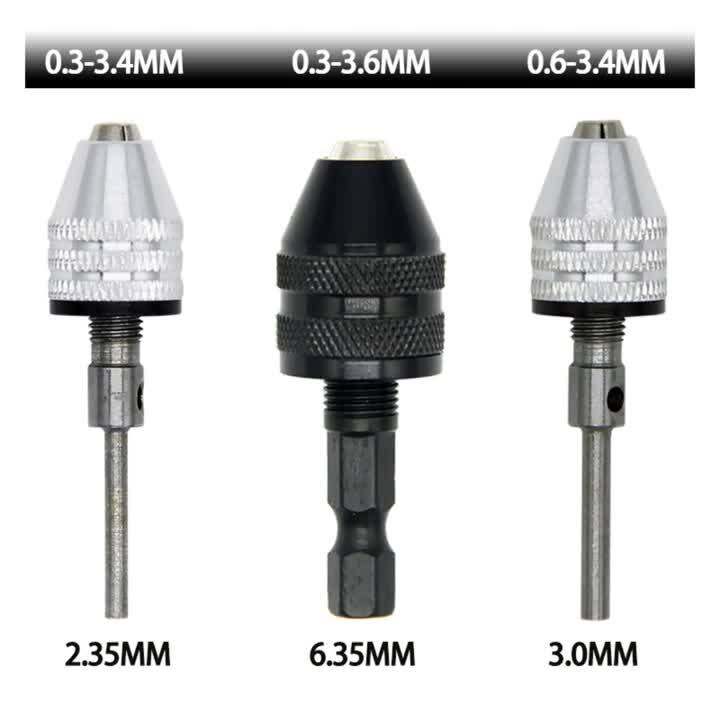 Quick Change Converter Mini Drill Chuck Keyless Screwdriver Impact