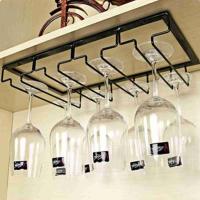 Wall Mount Wine Glass Holder Under Cabinet Cupboard Hanging Champagne Goblet Glass Rack Stemware Storage Organizer For Home Bar