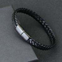 New Men Leather Bracelet Unfading Stainless Steel Braclet For Hombre Surf Cable Braslet Husband Gift Braided Bijoux Homme Joias Charms and Charm Brace