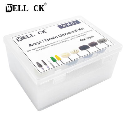 10ชิ้นกล่อง WELLCK ทันตกรรม Lab HP ขัดชุด WK01 Acryl เรซิ่นสากลชุดทันตแพทย์เครื่องมือ