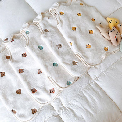 Ins เด็กเกาหลีถุงนอนฤดูใบไม้ร่วงฤดูหนาว Thicken Coral Fleece Anti-Kick ผ้านวมเสื้อกั๊กเด็กแยกขา Sleep Sack Warm ชุดนอน