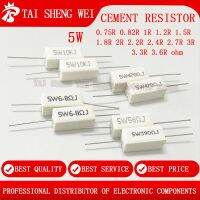 10pcs 5W 5 Cement Resistor Power Resistance 0.75R 0.82R 1R 1.2R 1.5R 1.8R 2R 2.2R 2.4R 2.7R 3R 3.3R 3.6R ohm 1ΩJ 2ΩJ 2.4ΩJ 3ΩJ