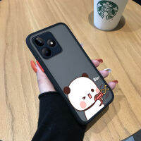 เคส Case4you สำหรับ Realme C53 Realme Narzo N53การ์ตูนแพนด้าน่ารัก Yier ขอบเคสนิ่มใส่โทรศัพท์มีน้ำค้างแข็งโปร่งใสแข็งกันกระแทกคลุมทั้งหมดเคสป้องกันกล้อง