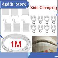 Dgdfhj Shop Curtain Rail Side Clamping Visible Track Curtains Accessories Plastic Bendable Rod Rail White Modern Style