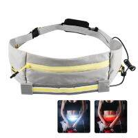 ☒✁ LED Cycling Pouch Type-C USB Charging Waterproof Running Sports Waist Bag Reflective Strip Night Warning for Women Men