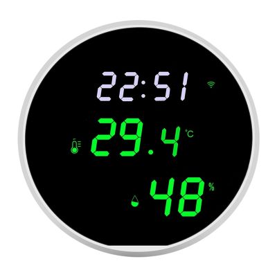 LED Screen App Control Indoor Temperature Alarm Sensor with Clock Function for Home High Guality