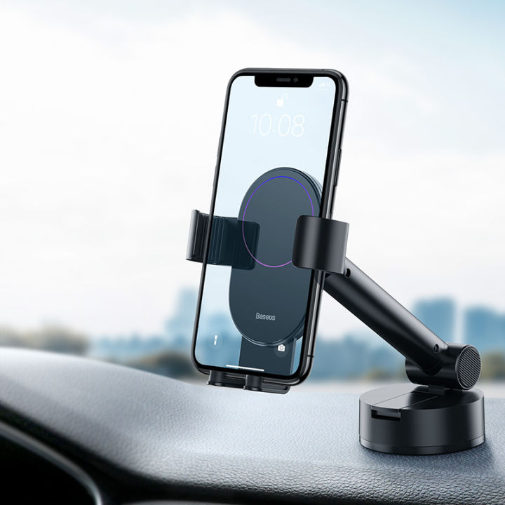 Baseus Gravity Car Phone Holder For iPhone 13 Pro Max 12 Suction Cup Mobile Phone Support Stand Holder For Xiaomi Samsung Huawei