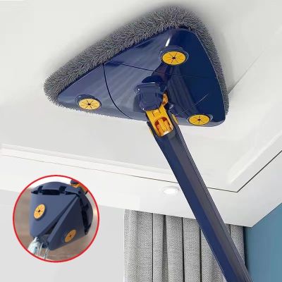 ❧ Rotating Triangular Mop 360° Floor Cleaning Mop Squeeze Mops To Clean Walls Ceilings Window Washing Mop Rotary Cleaning Broom