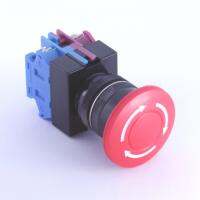 ﺴ✜ ELEWIND 22mm Screw terminal 1NO1NC emergency stop switch RED Cap color ( PB221-11TS )