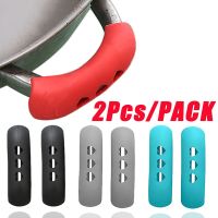 2Pcs Silicone Pot Handles Cover Anti-scalding Heat-resistant Pot Ear Clip Non-slip Casserole Pan Handle For Kitchen Accessories