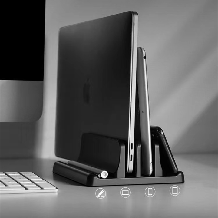 Universal Vertical Laptop Stand [Adjustable Size] Fits All Laptops Up