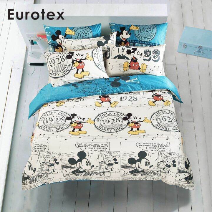 Disney's Mickey Mouse, Cotton Sateen Fitted Bedsheet Sets Nostalgia B