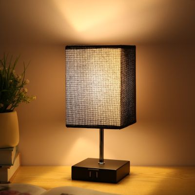 Creative Table Lamp Bedroom Bedside Lamp Modern Tabletop Lamp Dual USB Charger Touch Control Desk Lamp Office Bedroom Lighting Night Lights