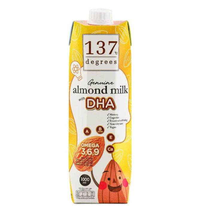 137 degrees Almond Milk with DHA 137 ดีกรี นมอัลมอนด์ ดีเอชเอ 1000ml ...