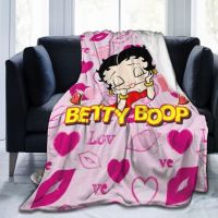 *【พร้อมส่ง】ผ้าห่มสักหลาดนุ่ม อบอุ่น สบาย ลาย Betty Boop สําหรับโซฟา ห้องนอน ห้องนั่งเล่น เหมาะกับเด็ก และผู้ใหญ่