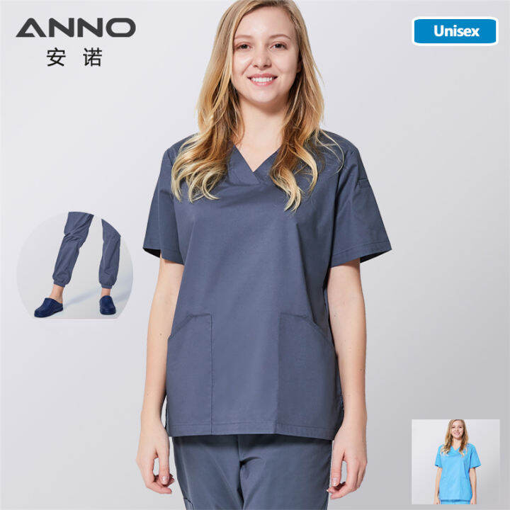 ANNO Medical Scrub Set Nursing Uniform for Women Men Clinical Surgical ...