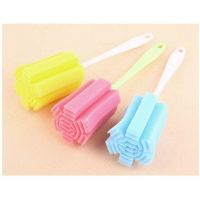 1PCS Long Handle Sponge Brush Bottle Brushes Cup Glass Washing Cleaning Cleaner Tool dropshipping Random Color