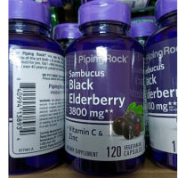 Sambucus Black Elderberry, 3800 mg Vitamin C Zinc, 120 Veggie Capsules long covid​