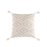 Cotton Pillow Cover Cushion Cover Ivory Loop Tufted for Home Decoration Neutral Living Room Bedroom