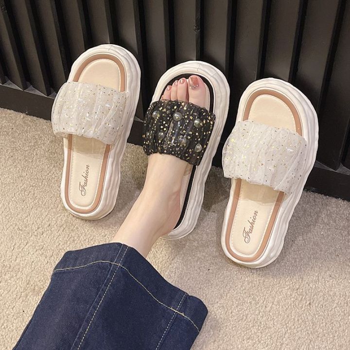 one-mall-plus-nbsp-รองเท้าส้นเตี้ย-รองเท้าแตะสำหรับผู้หญิง-แจ๊กเก็ตของผู้หญิง-รองเท้าแตะหนา-บ้านฤดูร้อนระดับไฮเอนด์-รองเท้าผู้หญิง-ตะวันตก-พื้นรองเท้าหนา-เทรนด์ออกไป