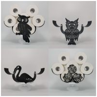 Nordic funny animal shaped owl flamingo wall mounted paper towel holder living room toilet paper roll holder toilet paper holder Toilet Roll Holders