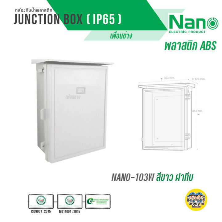 nano-ตู้กันฝน-เบอร์-3-ตู้กันน้ำ-มีหลังคา-ฝาทึบ-nano-103w-และ-ฝาใส-103cw-ตู้พลาสติก-ตู้ไฟ