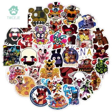 50 Pieces / FNAF stickers Freddy's Five Nights Dream Freddy Capone Happy  Hour Sly Waterproof Sticker Toy Midnight Harem