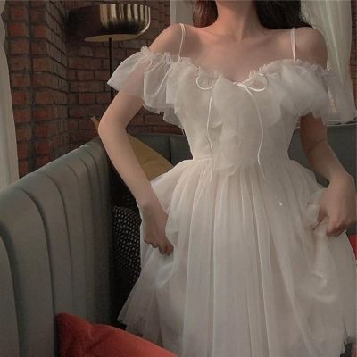 COD DSFGRETGRYTWE 🔥 Hot selling 2023 New Fashion Womens Mid length Dress Fairy Dress