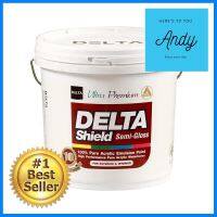 สีน้ำทาภายนอก DELTA SHIELD BASE C กึ่งเงา 2.5 แกลลอนWATER-BASED EXTERIOR PAINT DELTA SHIELD BASE C SEMI-GLOSS 2.5GAL **ของแท้100%**