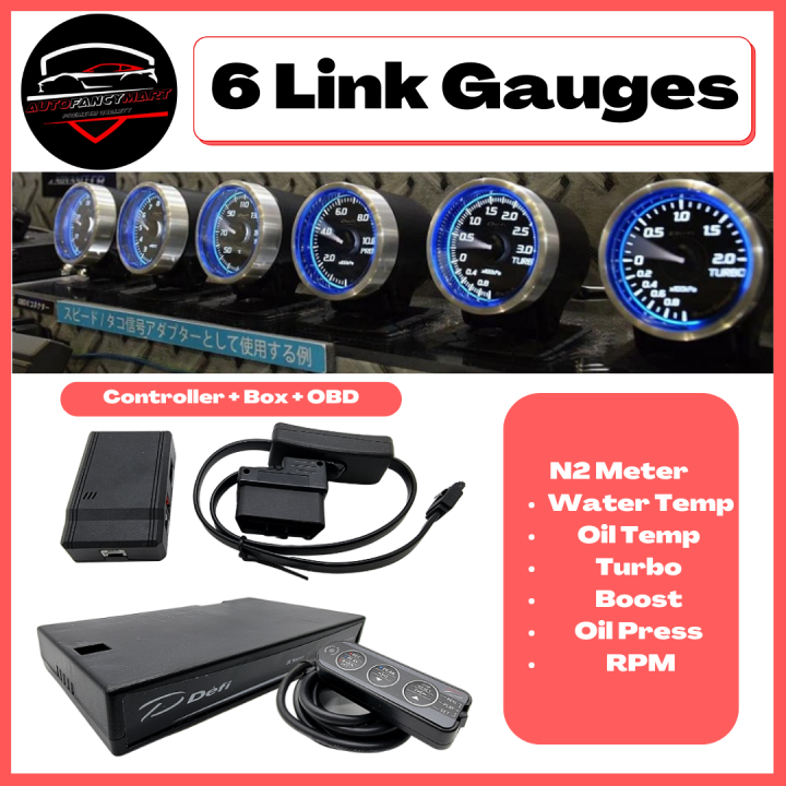 DefiLink Racer Gauge N2 6 Meter/Gauge Control Box & Controller & OBD