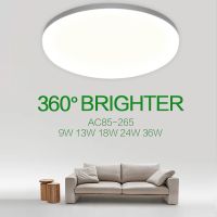 Brighter LED Ceiling Lamp AC85-265V 36W 24W 18W 13W 9W Ultra Thin Modern Panel Downlights Livingroom Indoor For BedRoom Fixture