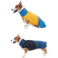 Dog Jacket Waterproof Turtleneck Outdoor Raincoat for Small Medium Large Dog Reflective Stripes Dog Raincoat Night Rainy Weather Clothing Shoes Access