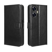 เคส PU หนังกลับแบบกระเป๋าสตางค์สำหรับ Realme C55เคส NFC ที่จับเคสแบบพับปิดได้