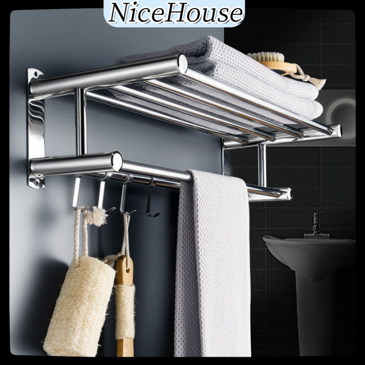 Stainless Steel Towel Rack Waterproof Bathroom Towel Holder 40100cm No