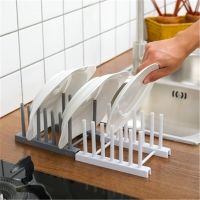 Kitchen Organizer Pot Lid Rack Spoon Plate Holder Shelf Cooking Dish Tray Rack Stand Home Kitchen Accessories Storage Racks